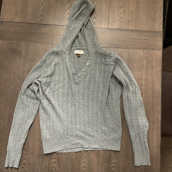 Sonoma Sweaters - Sonoma Grey Hooded Knit Sweater. Size XL